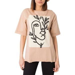 Béžové dámske tričko s potlačou vyobraziť