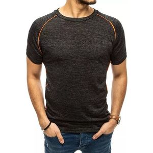 sivé tričko s oranžovým prešívaním vyobraziť