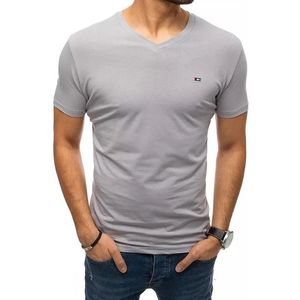 Svetlo sivé pánske tričko bez potlače vyobraziť