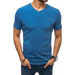 Modré pánske tričko bez potlače vyobraziť