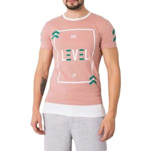 Ružové pánske tričko s potlačou lvl vyobraziť