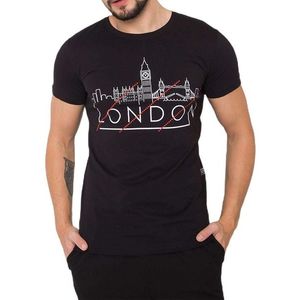 čierne pánske tričko london vyobraziť