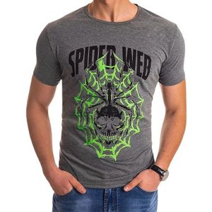 Tmavo sivé pánske tričko s pavučinou vyobraziť