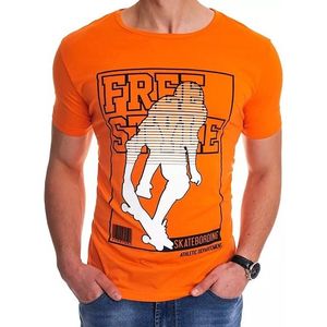 Oranžové pánske tričko free style vyobraziť