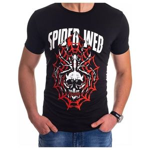 čierne pánske tričko s pavučinou vyobraziť