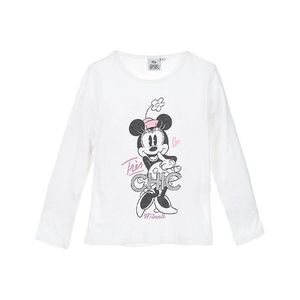 Minnie mouse biele dievčenské tričko s dlhými rukávmi vyobraziť