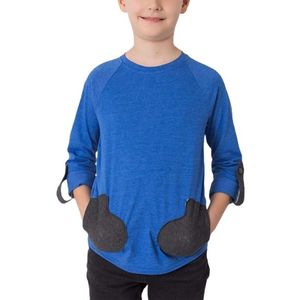 Modré chlapčenské tričko s vreckami vyobraziť