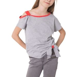 Svetlo sivé dievčenské tričko s mašĺou vyobraziť