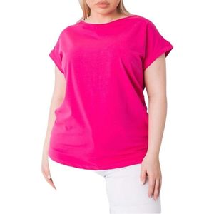 Ružové dámske tričko s krátkymi rukávmi vyobraziť