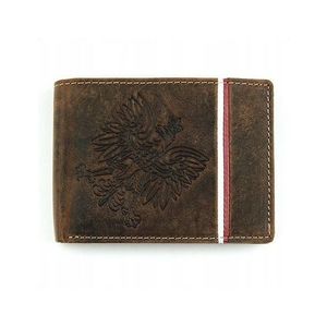Hnedá pánska peňaženka z prírodnej kože vyobraziť
