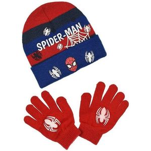 Modro-červený svietiace set rukavíc a čiapky spider-man vyobraziť