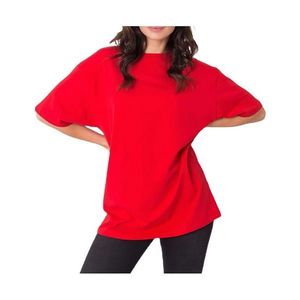 červené voĺné basic tričko vyobraziť