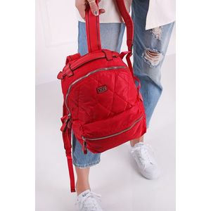 Červený prešívaný ruksak 75943 vyobraziť