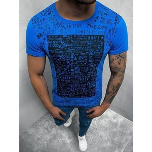Nebesky modré tričko so štýlovou potlačou O/1173Z vyobraziť