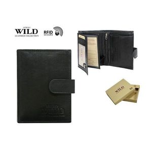 Dizajnová čierna peňaženka na výšku WILD vyobraziť