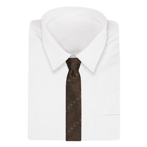 Moderná pánska kravata v hnedom odtieni vyobraziť