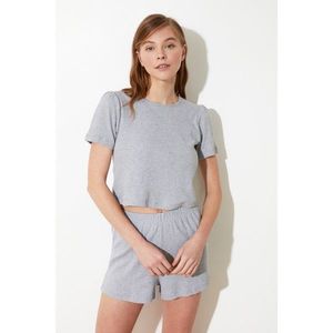 Trendyol Grey Cachet Knitted Pyjamas Kit vyobraziť
