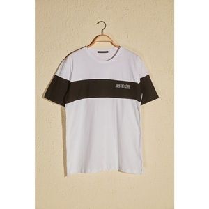 Trendyol White Male Oversize Fit Printed T-Shirt vyobraziť
