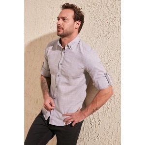 Trendyol Grey Male Slim Fit Shirt vyobraziť