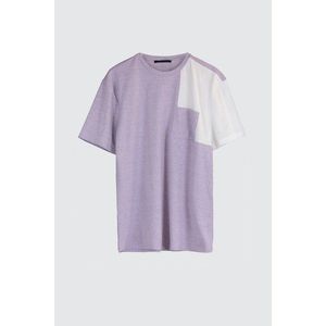 Trendyol Lila Men's Printed Regular Fit T-Shirt vyobraziť