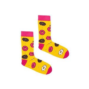 Kabak Unisex's Socks Patterned Donuts Yellow vyobraziť