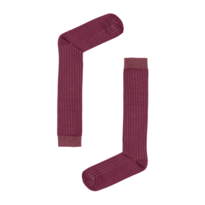 Kabak Unisex's Socks Long Ribbed Burgundy vyobraziť