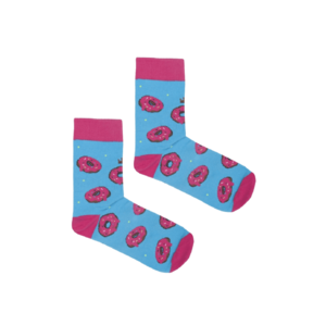 Kabak Unisex's Socks Patterned Donuts Blue vyobraziť