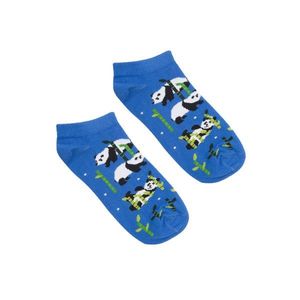 Kabak Unisex's Socks Short Pandas Blue vyobraziť