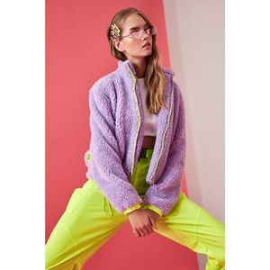 Trendyol Lila Plush Coat With Lila Colored Lining vyobraziť