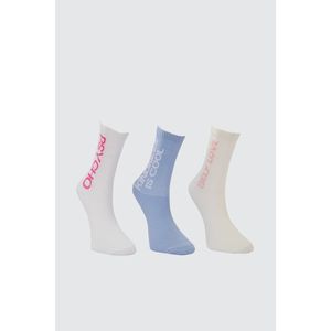 Trendyol Multicolor slogan 3 Pack Knitted Socks vyobraziť