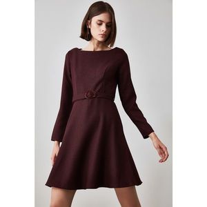 Trendyol Burgundy Belt Dress vyobraziť