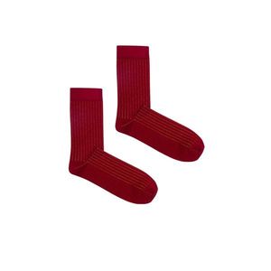 Kabak Unisex's Socks Classic Ribbed Burgundy vyobraziť
