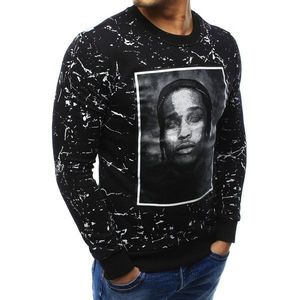 Black men's sweatshirt BX3247 vyobraziť