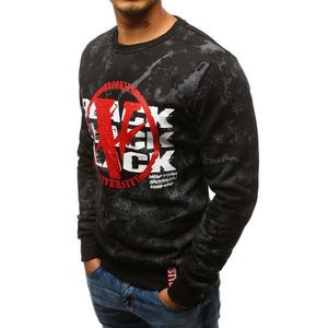 Black men's sweatshirt with print BX3517 vyobraziť