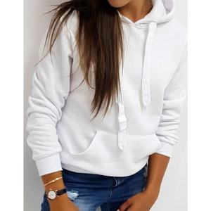 BASIC women's sweatshirt with hood white BY0156 vyobraziť