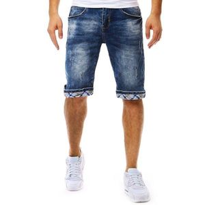 Men's denim shorts blue SX0802 vyobraziť