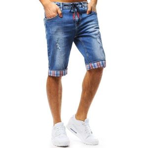 Men's denim shorts blue SX0717 vyobraziť