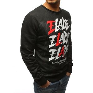 Black men's sweatshirt with print BX3742 vyobraziť