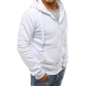 Men's white zip sweatshirt BX3688 vyobraziť