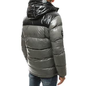 Gray men's quilted winter jacket TX3528 vyobraziť