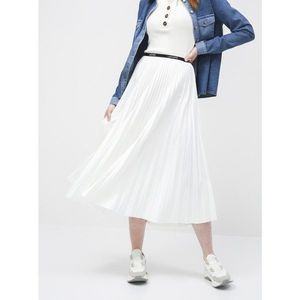 Biela plisovaná midi sukňa Lacoste vyobraziť