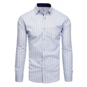 White men's shirt with patterns DX1892 vyobraziť