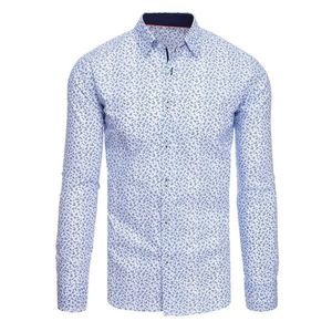 White men's shirt with patterns DX1887 vyobraziť