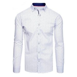 White men's shirt with patterns DX1879 vyobraziť