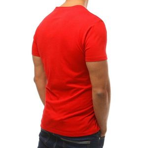 Men's T-shirt with a red print RX3768 vyobraziť