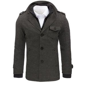 Men's gray herringbone coat CX0404 vyobraziť