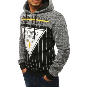 Gray men's hooded sweatshirt BX4013 vyobraziť