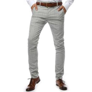 Light gray men's trousers with stripes UX2146 vyobraziť