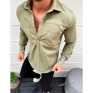 Men's long sleeve shirt khaki DX1929 vyobraziť