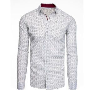 White men's shirt with patterns DX1945 vyobraziť